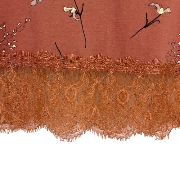 Soft Surrounding Floral Print Lace Trim Tank Top Womens Size Small - Picture 2 of 6